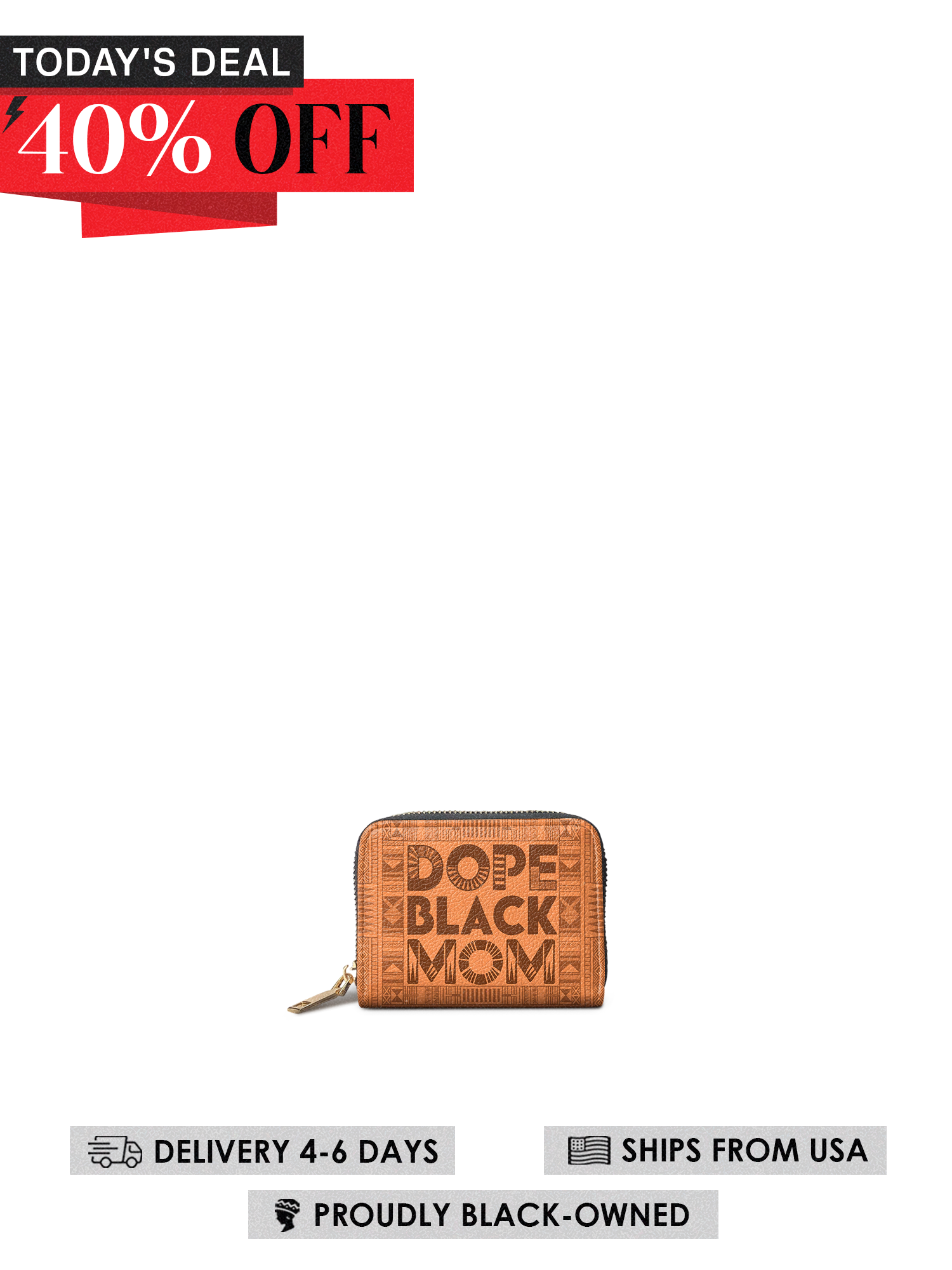 "Dope Black Mom" Mini Wallet Today's Deal