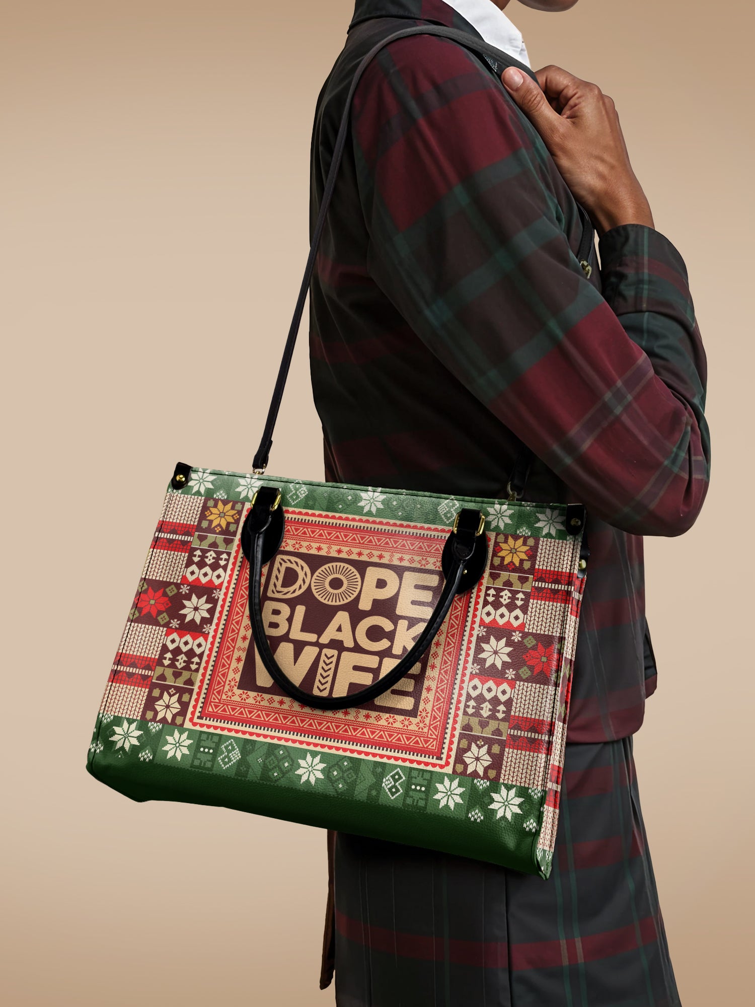 "Dope Black Wife" Frosted Pine Leather Handbag Deal