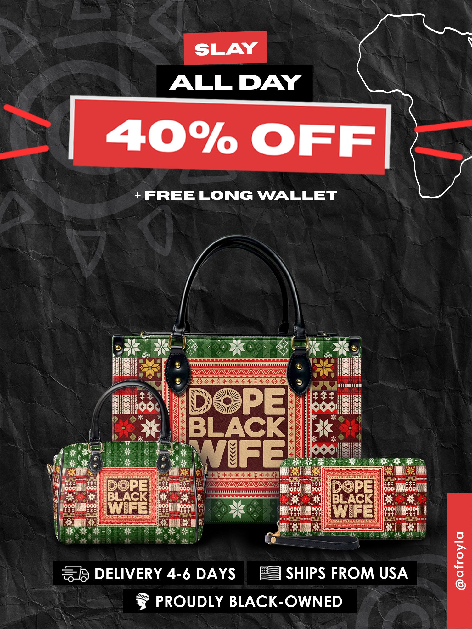 "Dope Black Wife" Frosted Pine Slay All Day Bundle