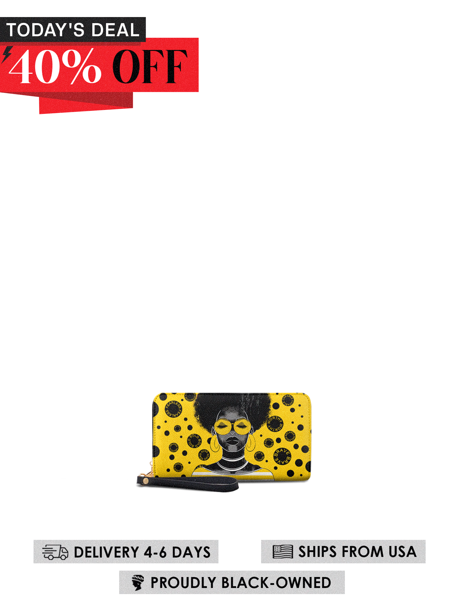 "Fahari" Marigold Pop Wallet Today's Deal