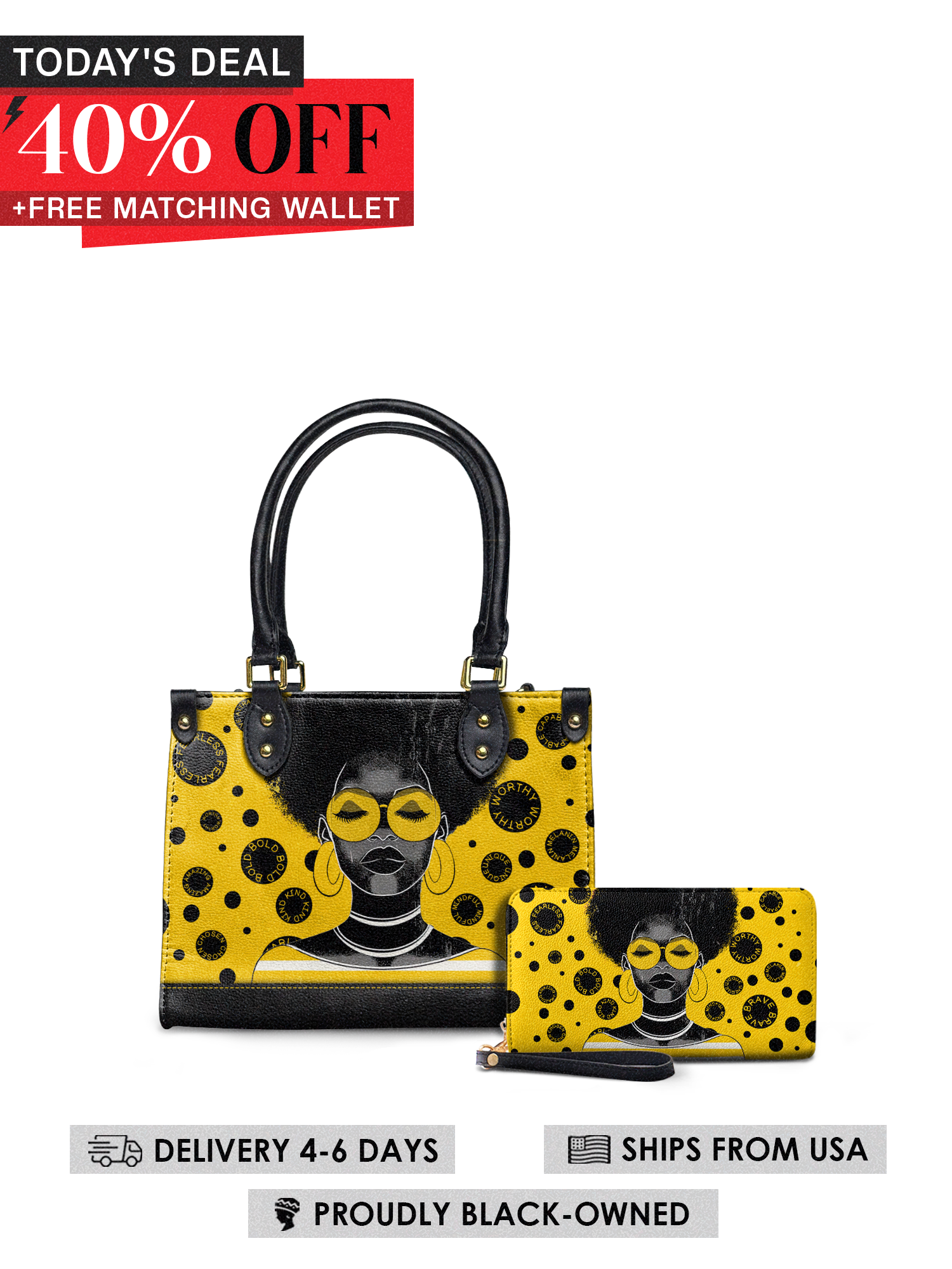 "Fahari" Marigold Pop Small Leather Handbag Today's Deal