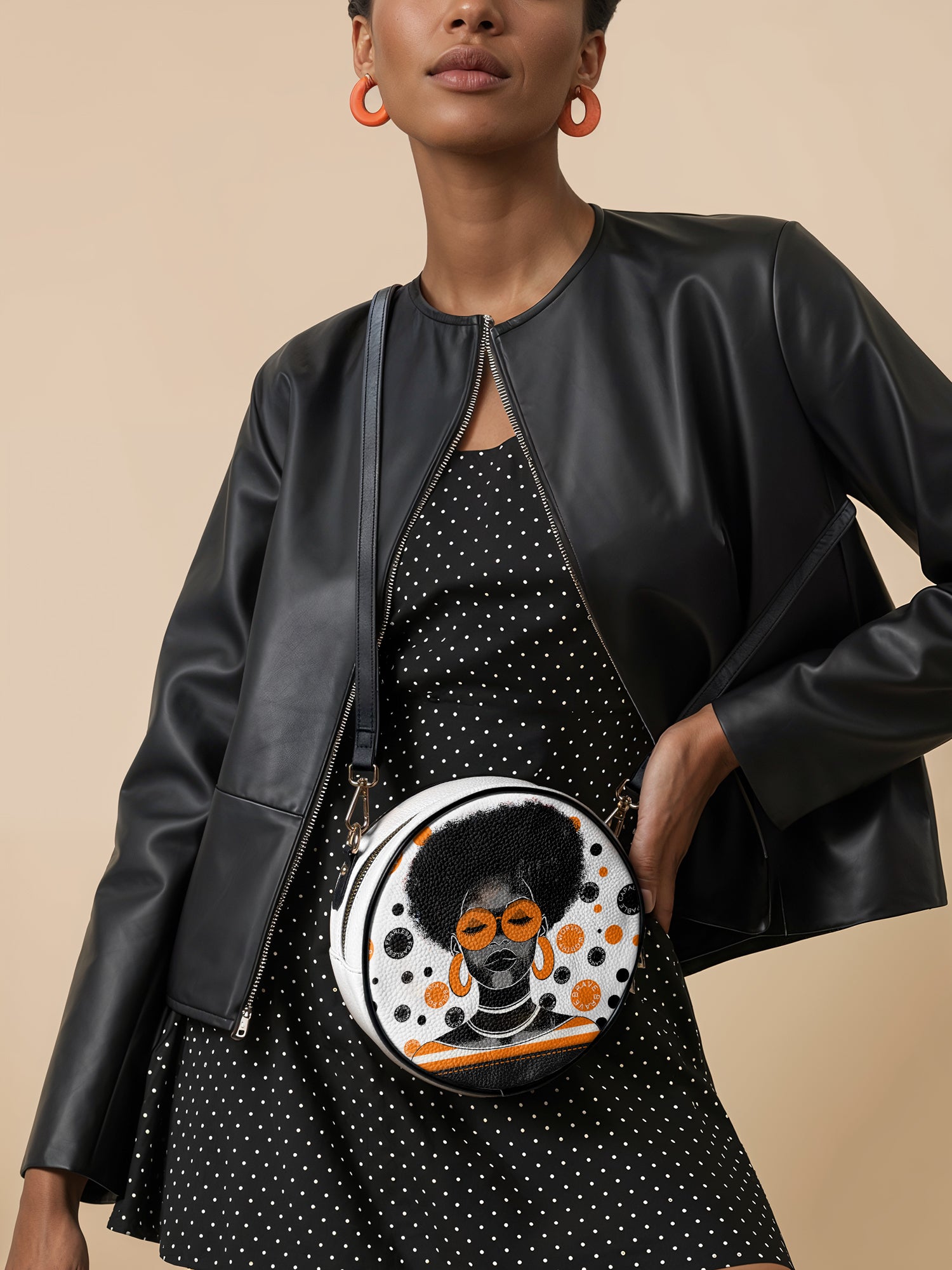"Fahari" Marshmallow Citrus Circle Crossbody Bag Deal