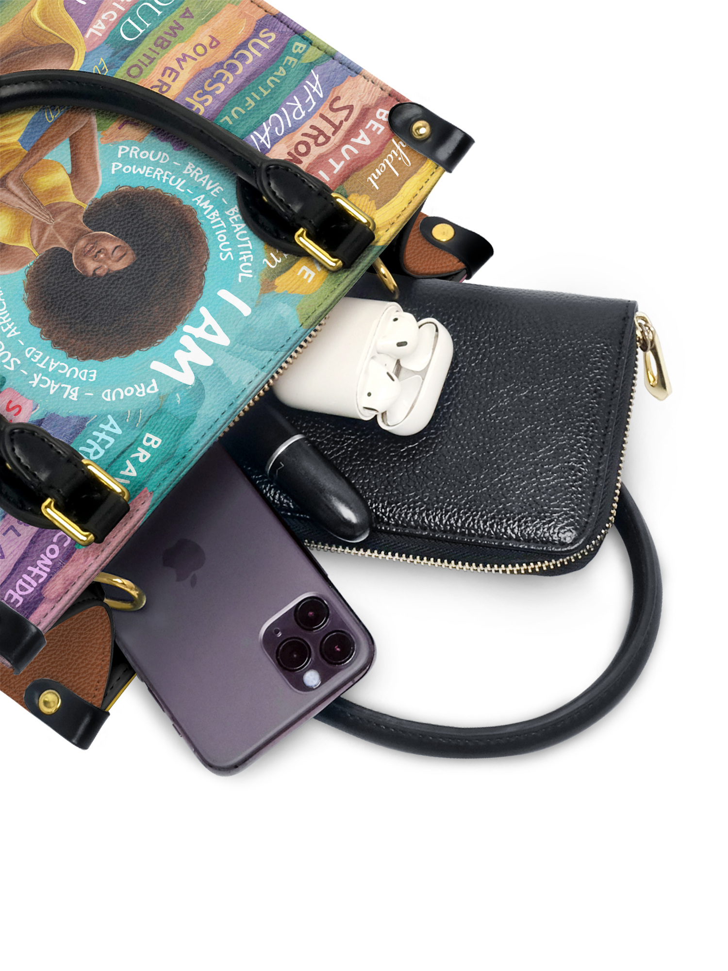 "AfroEssence" The Signature Trio Bundle - Small Leather Handbag
