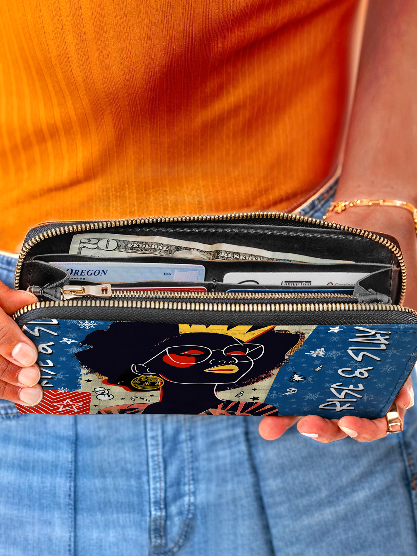 "Aina" Blueberry Snow Wallet Deal