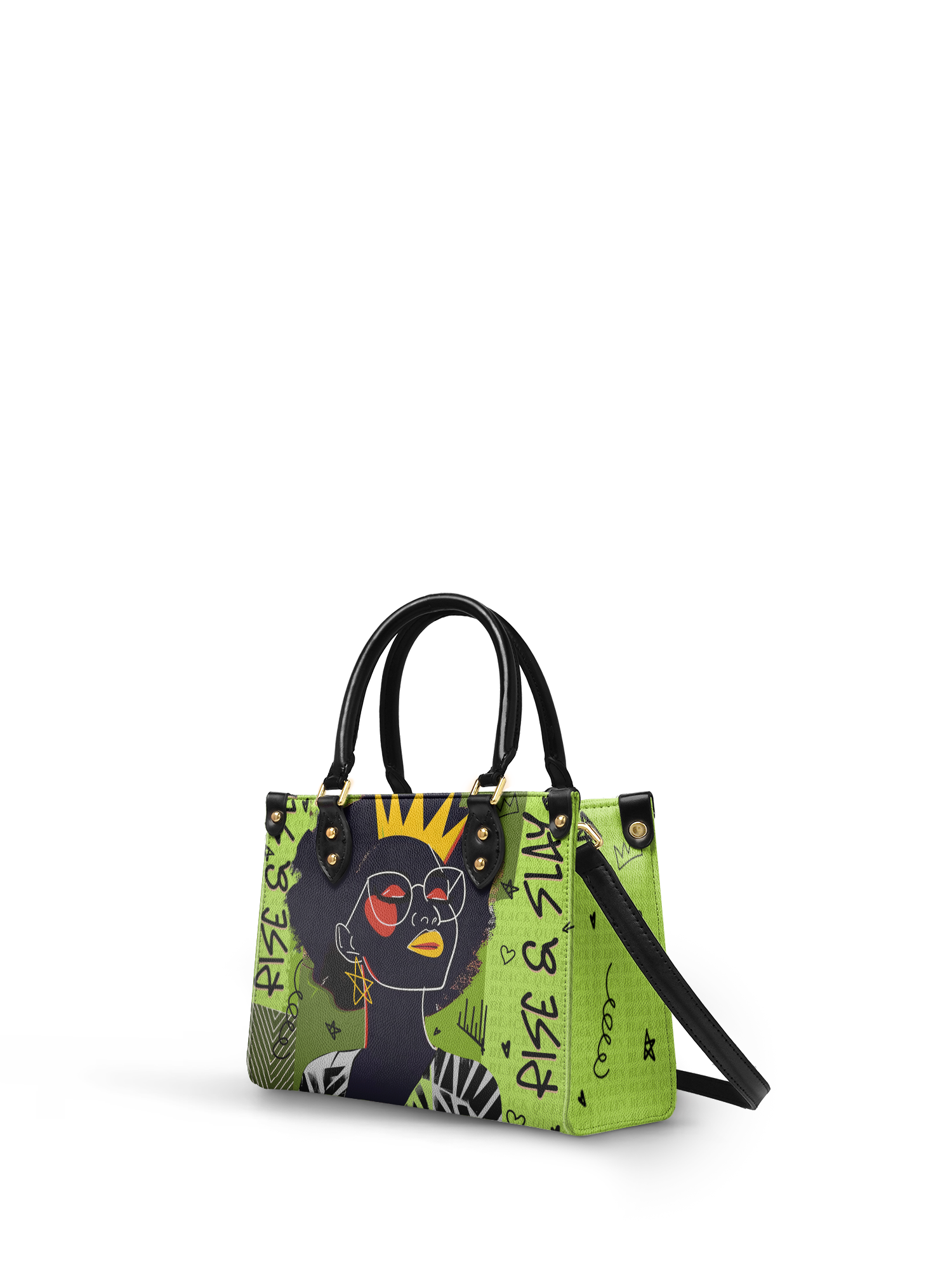 "Aina" Lime Pop Small Leather Handbag Deal