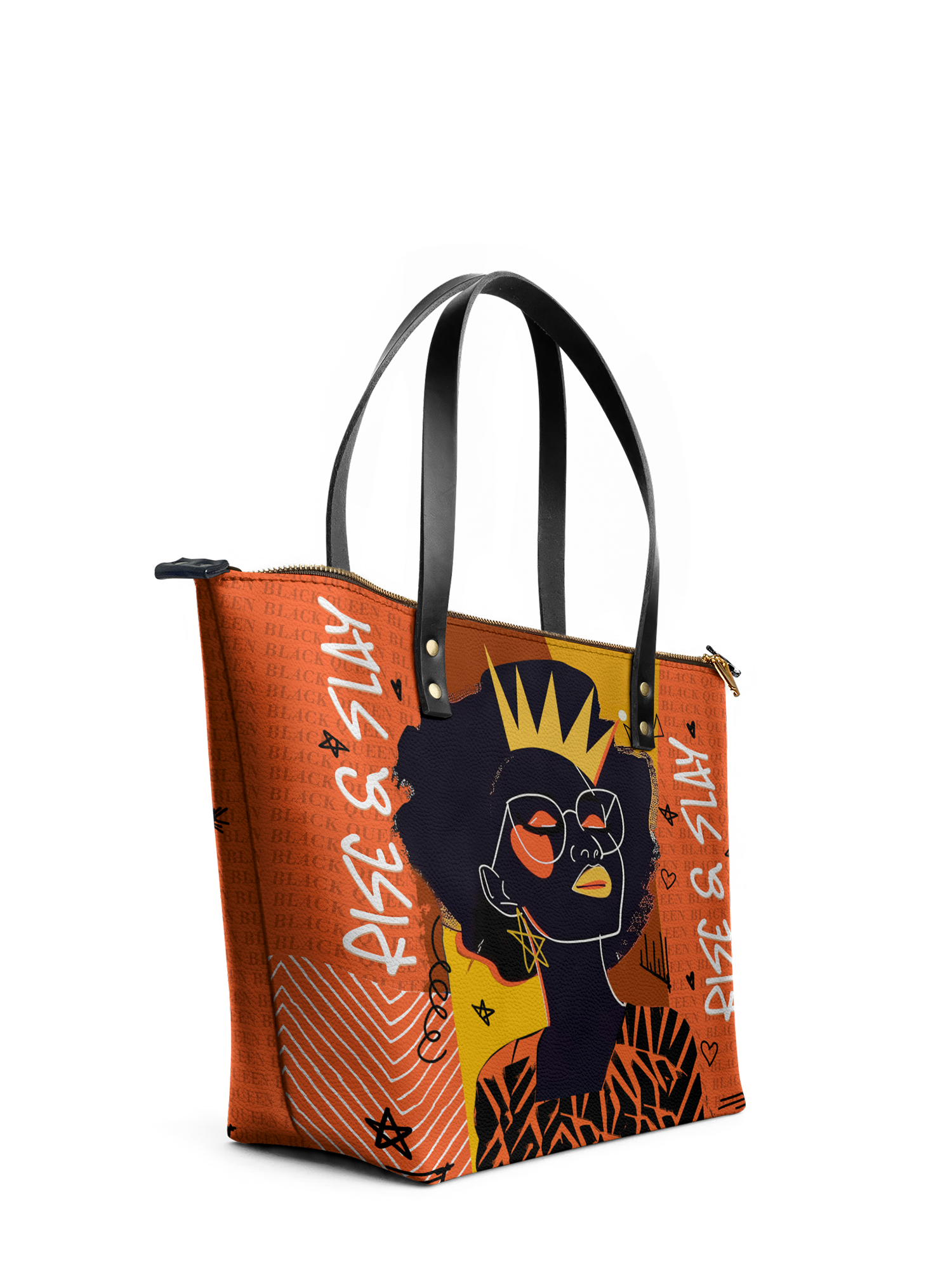 "Aina" Orange Sorbet Leather Tote Bag Deal