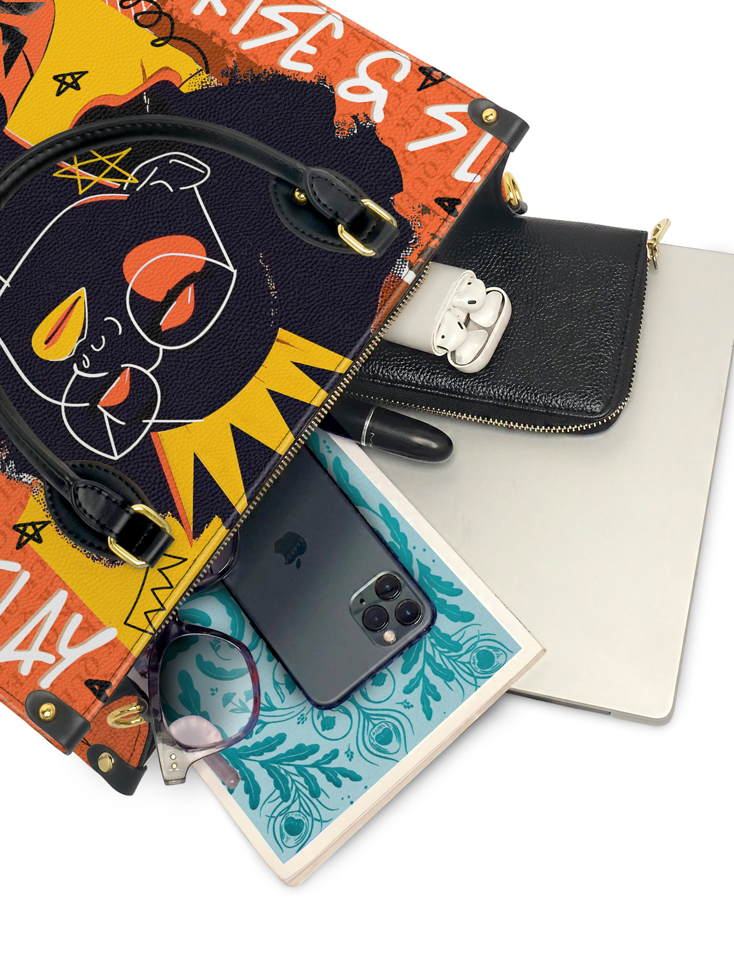 "Aina" Orange Sorbet Leather Handbag Deal