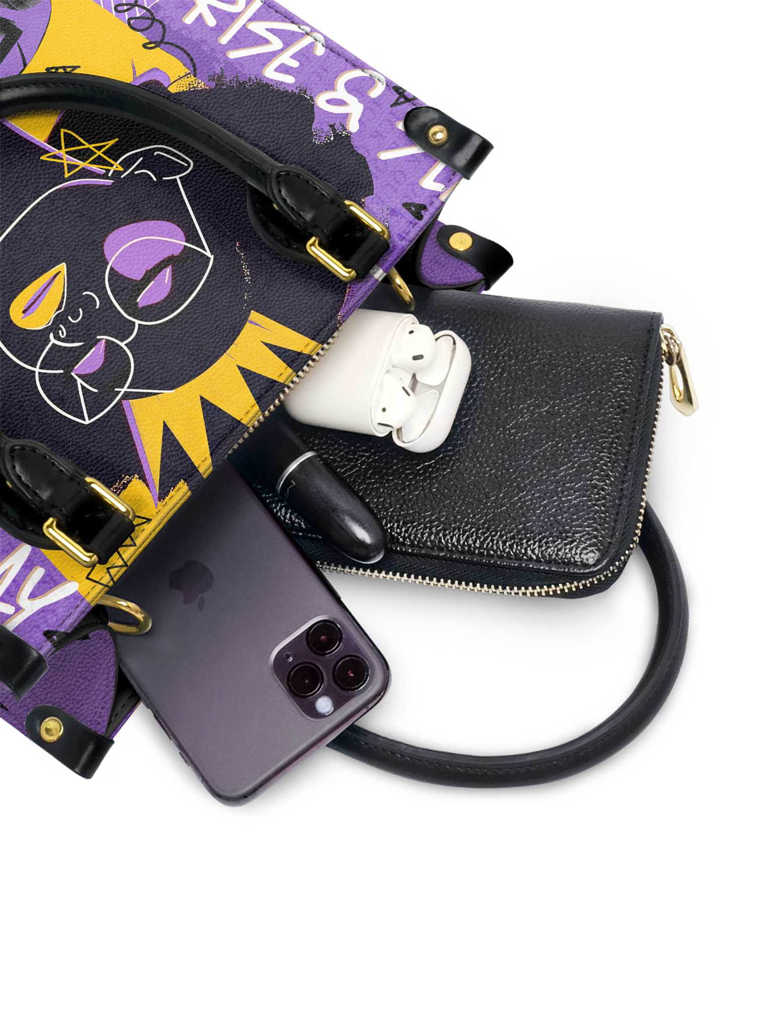 "Aina" Grape Soda Small Leather Handbag A250 Deal
