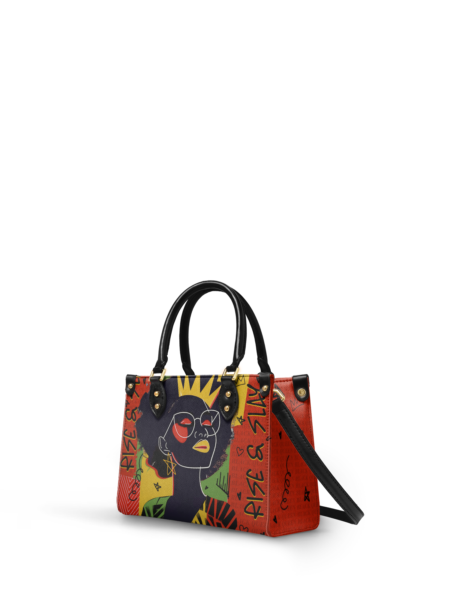 "Aina" Flame Red The Signature Duo Bundle - Small Leather Handbag