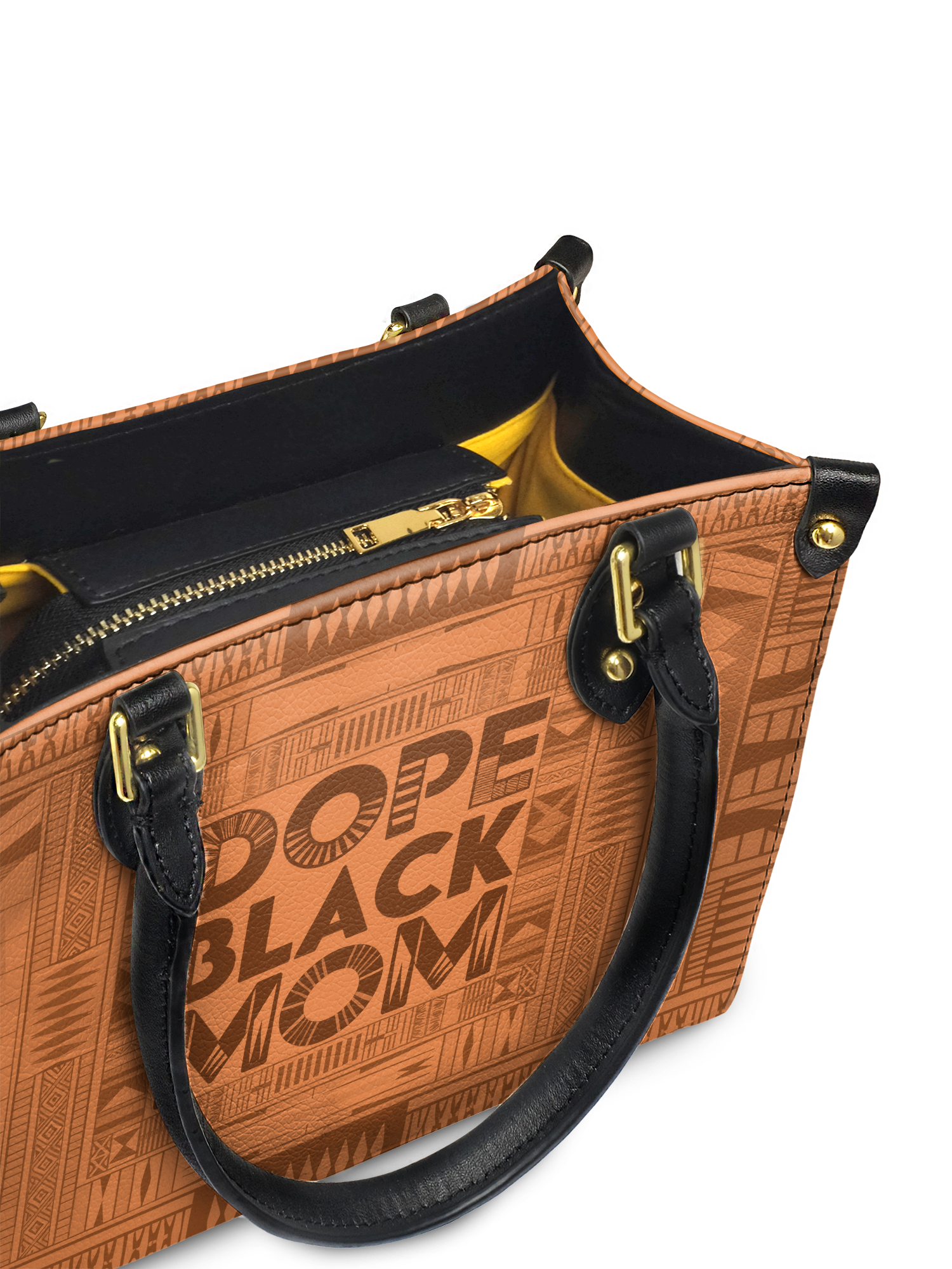 "Dope Black Mom" The Signature Trio Bundle - Small Leather Handbag