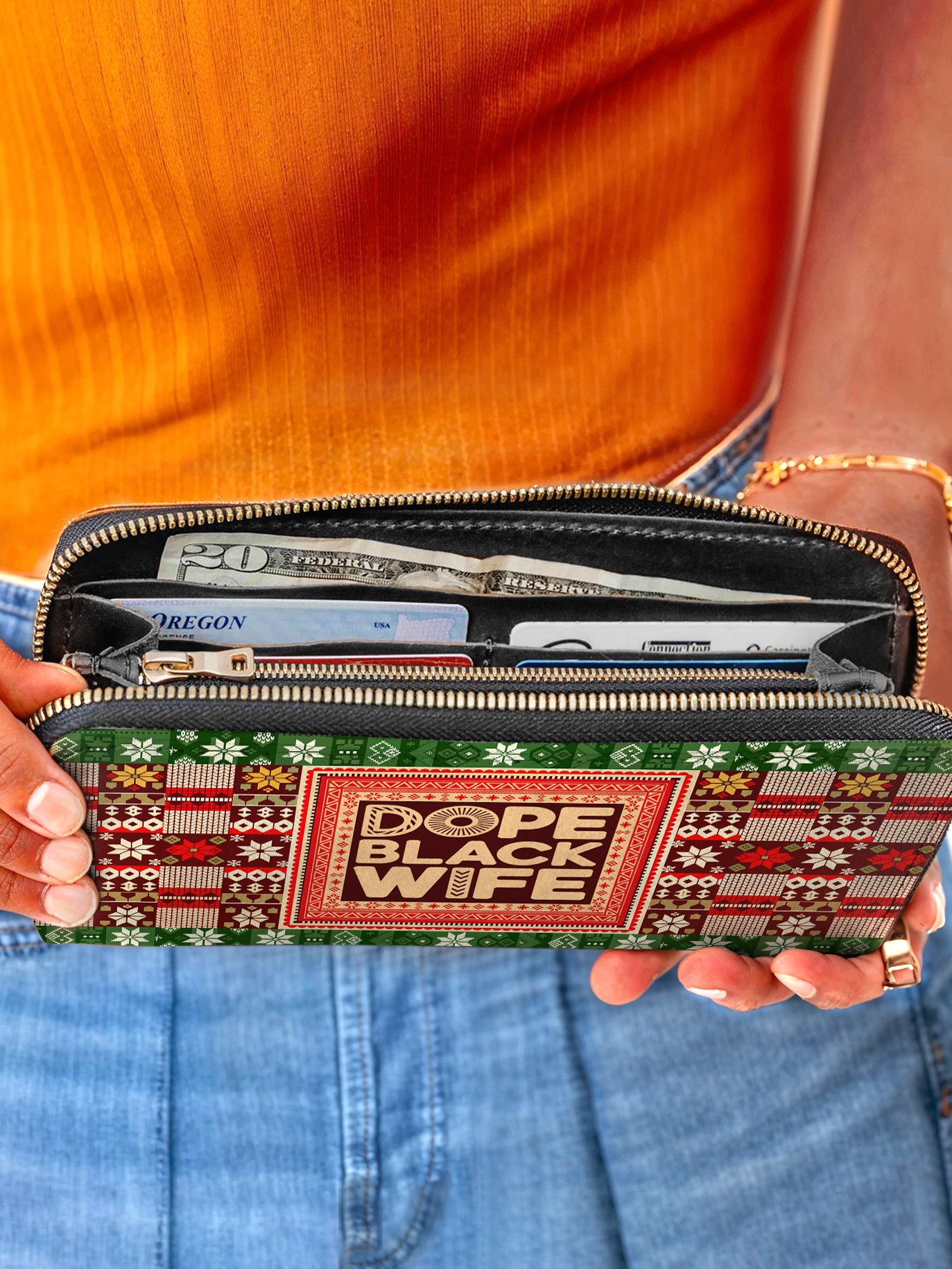 "Dope Black Wife" Frosted Pine Wallet
