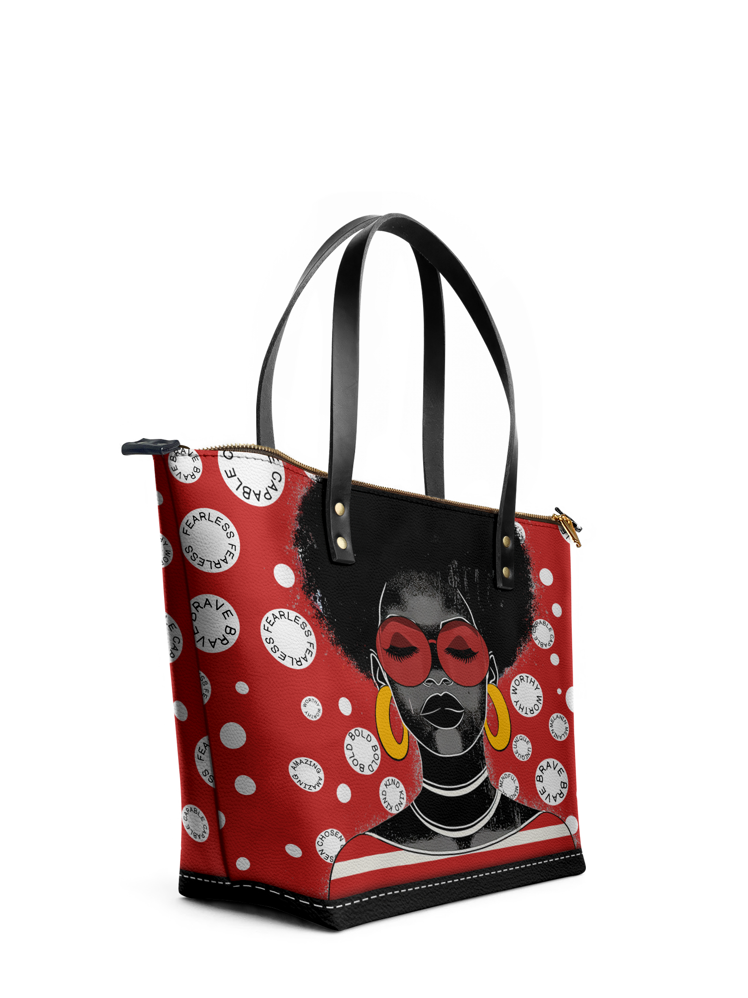 "Fahari" Strawberry Pop Leather Tote Bag Deal