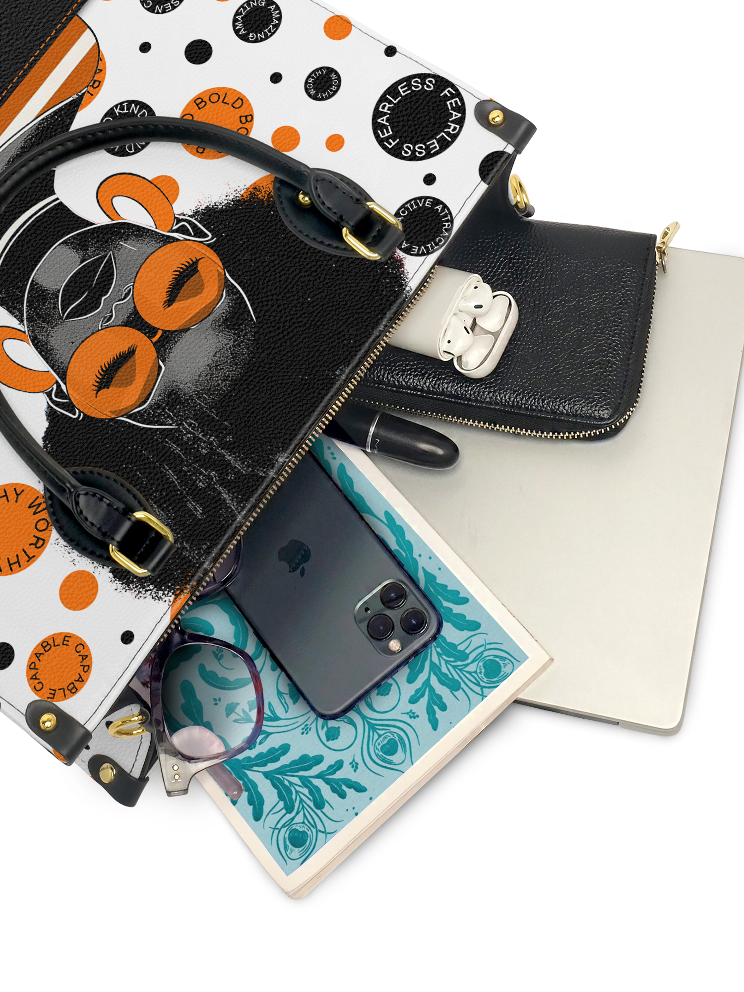 "Fahari" Marshmallow Citrus Leather Handbag