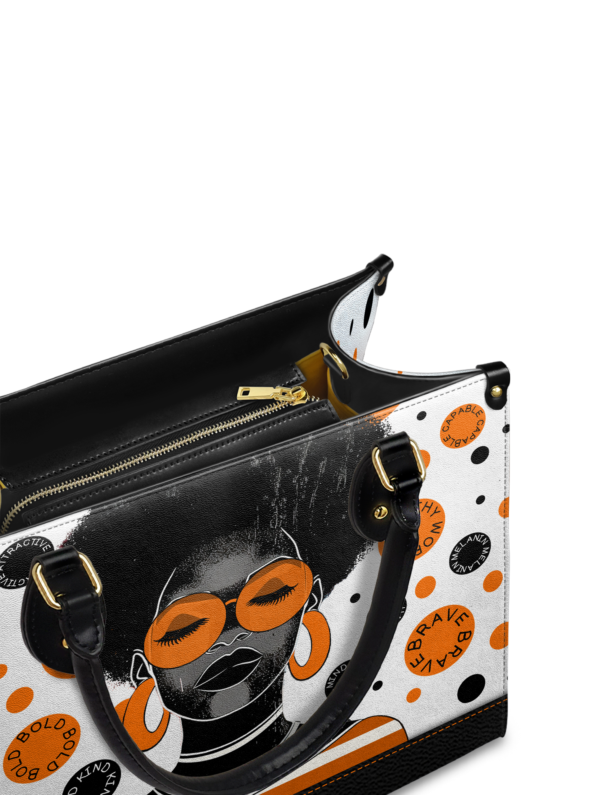 "Fahari" Marshmallow Citrus Leather Handbag