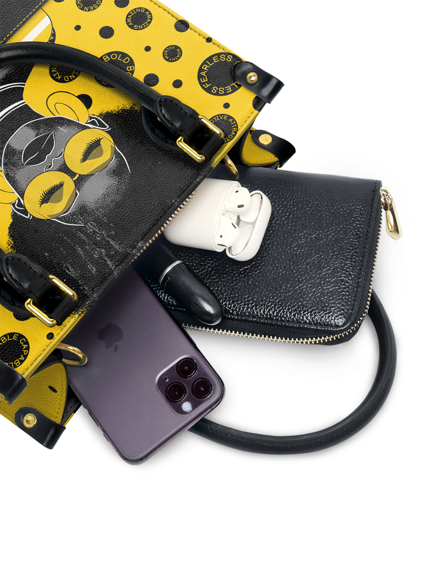"Fahari" Marigold Pop Small Leather Handbag Today's Deal