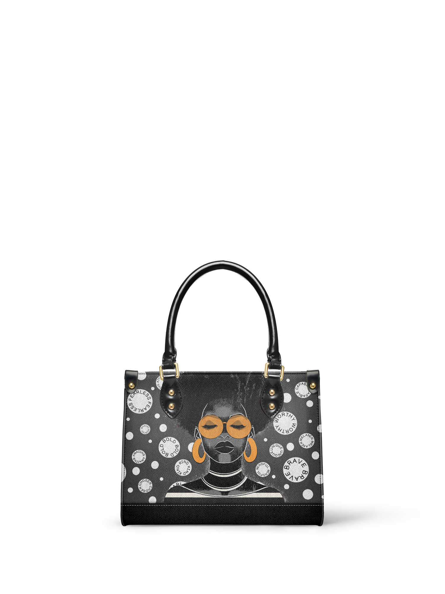 "Fahari" Monochrome Small Leather Handbag Deal