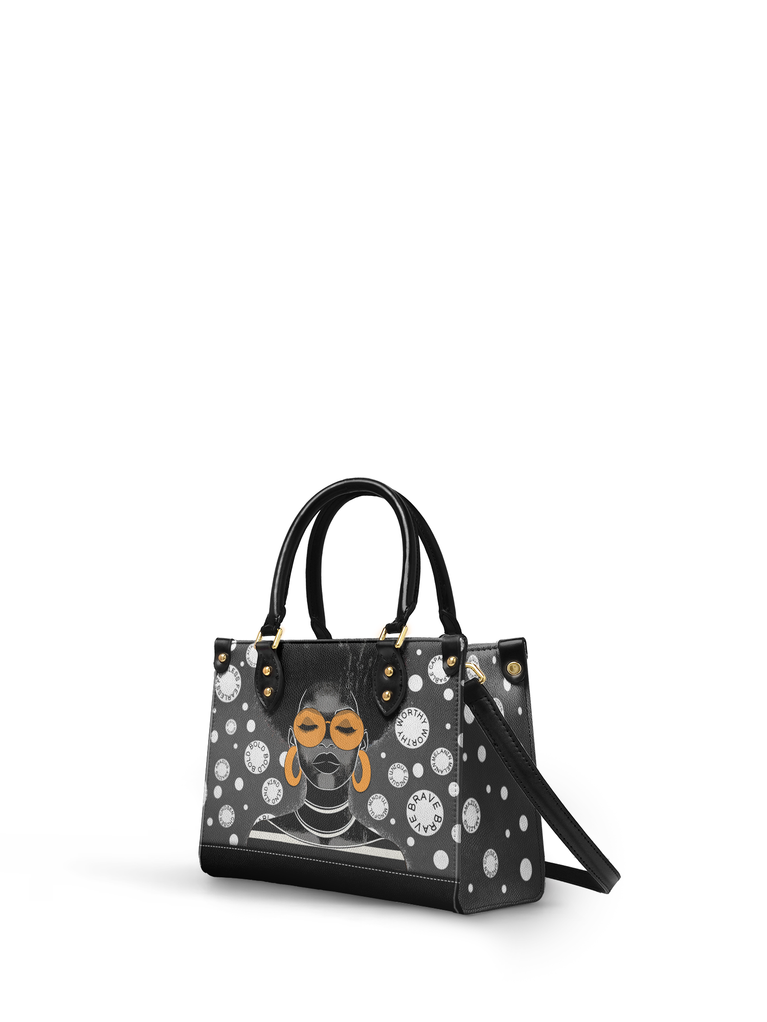 "Fahari" Monochrome Small Leather Handbag A250 Deal