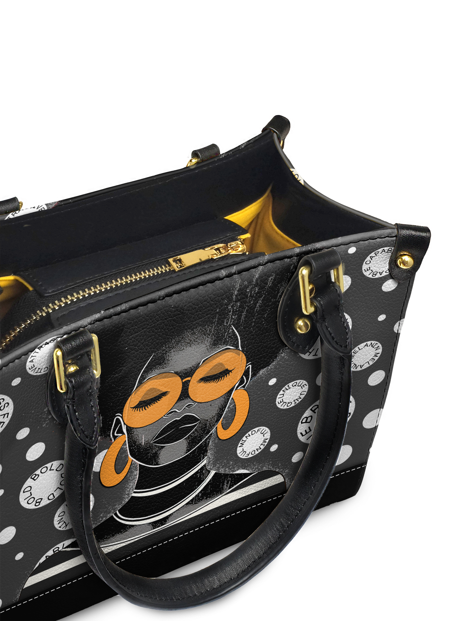 "Fahari" Monochrome Small Leather Handbag A250 Deal
