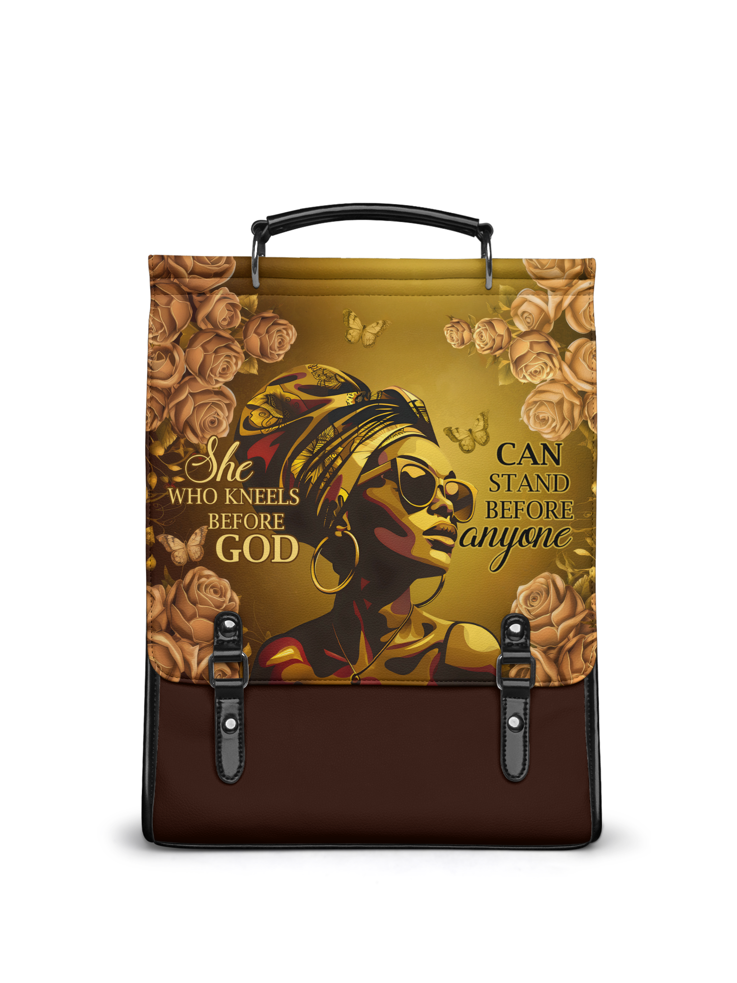 "Godfidence" Leather Backpack
