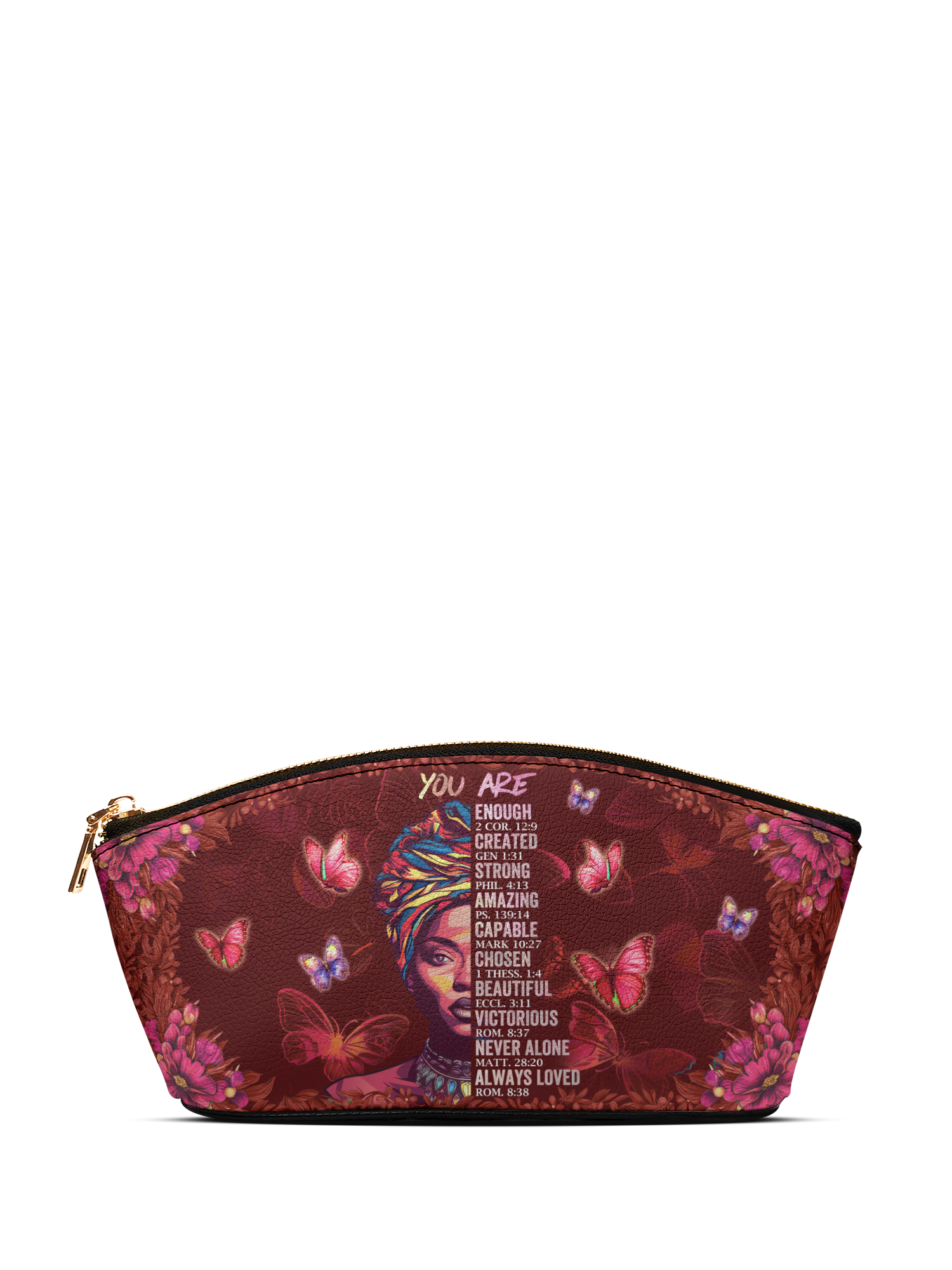 "Imani" Pomegranate Red Eclipse Makeup Bag
