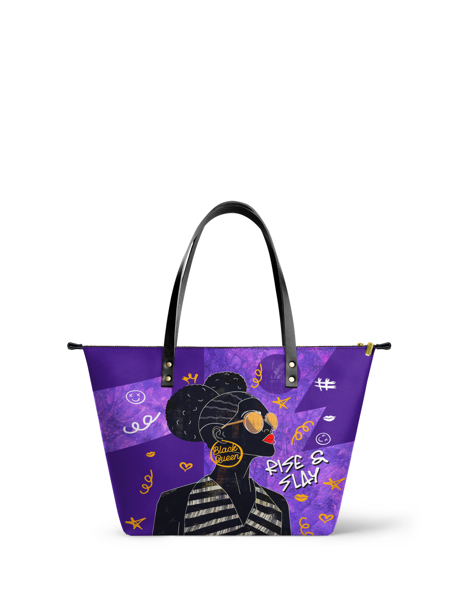 "Sanaa" Purple Crayon Leather Tote Bag Deal