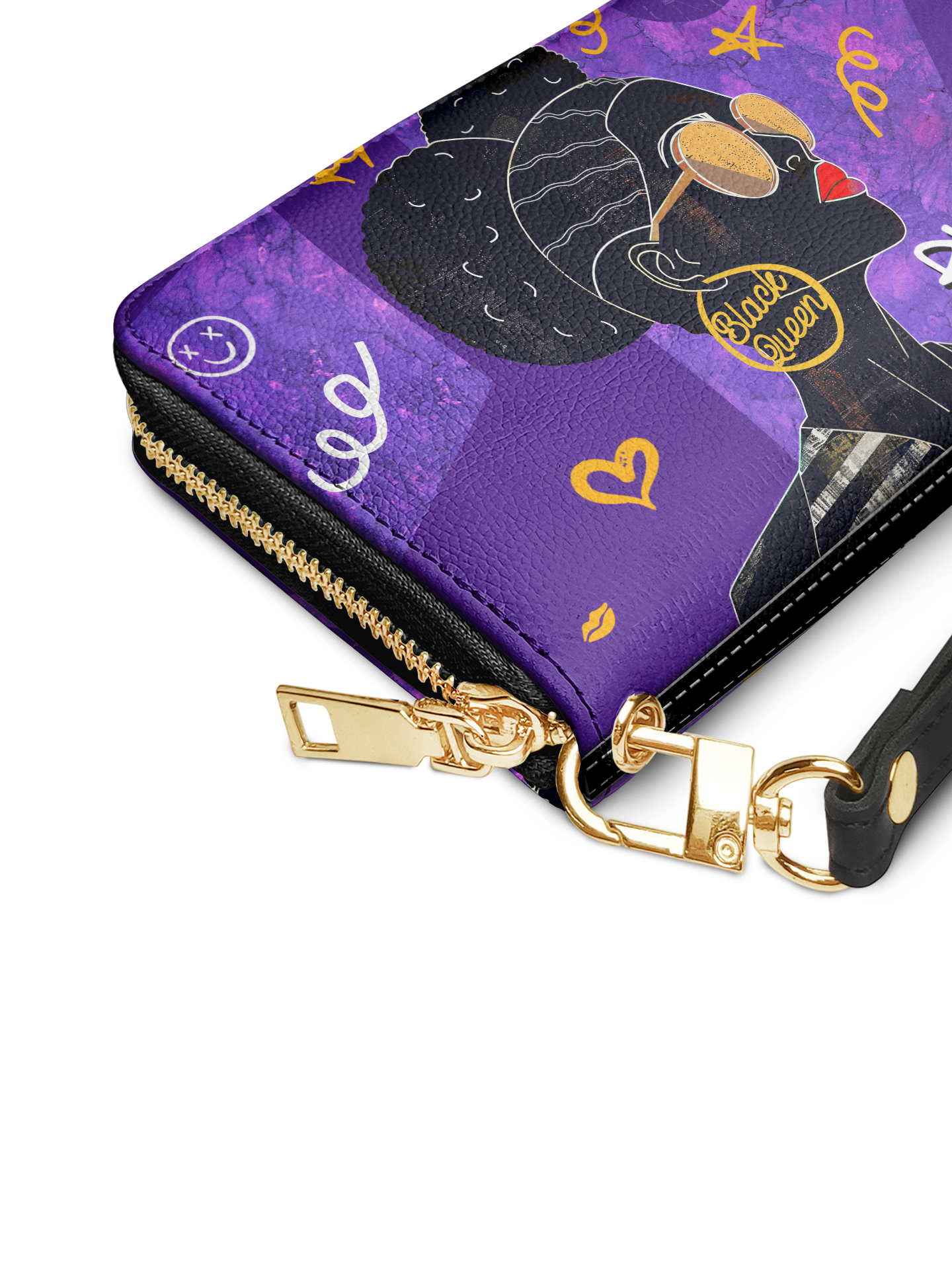"Sanaa" Purple Crayon Wallet