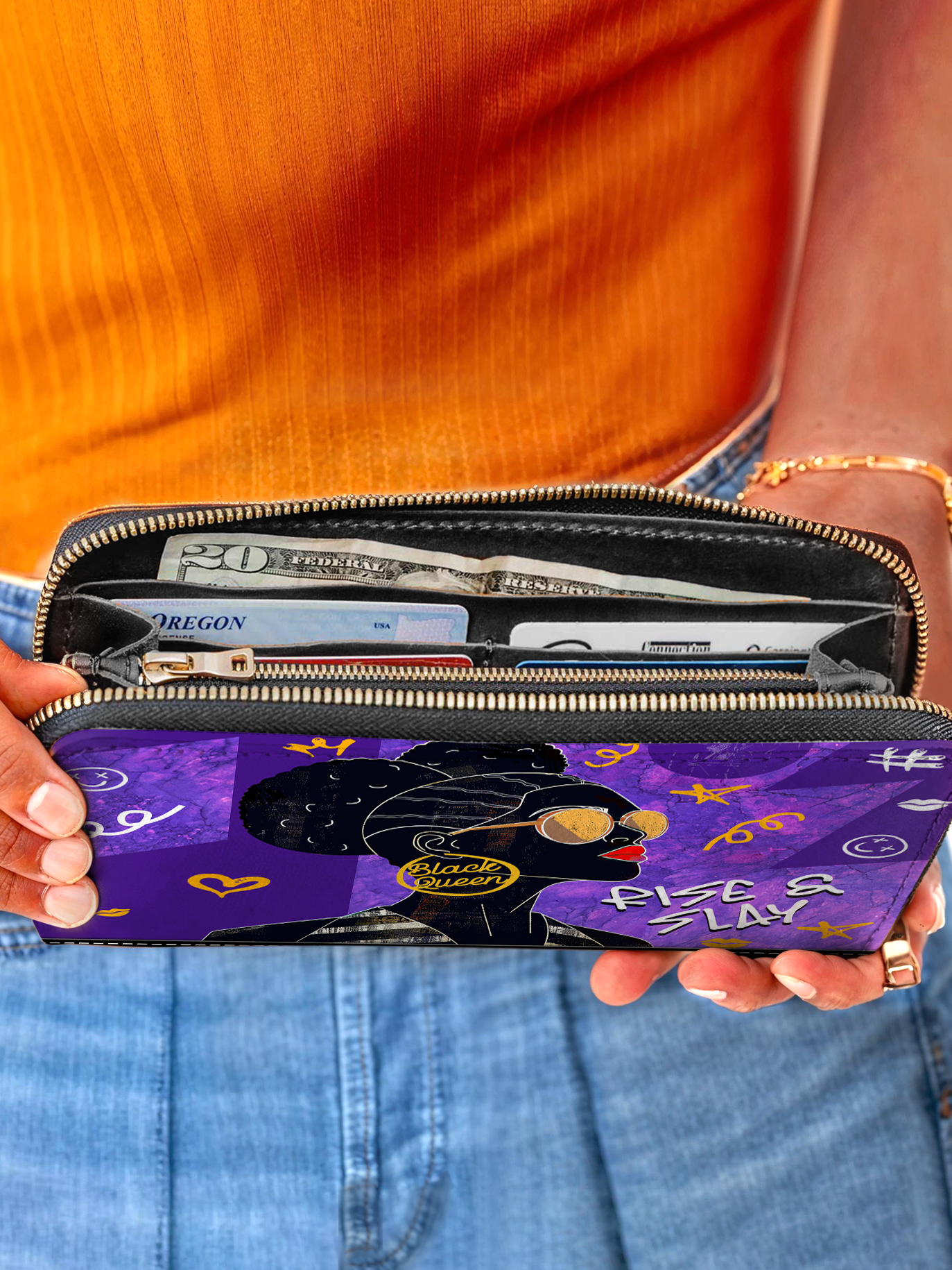 "Sanaa" Purple Crayon Wallet Deal