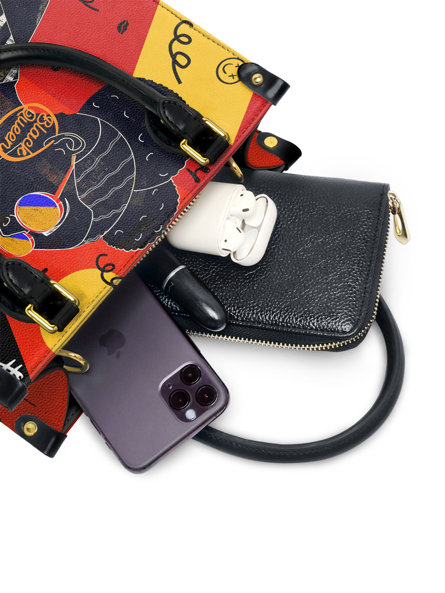 "Sanaa" Paprika Small Leather Handbag