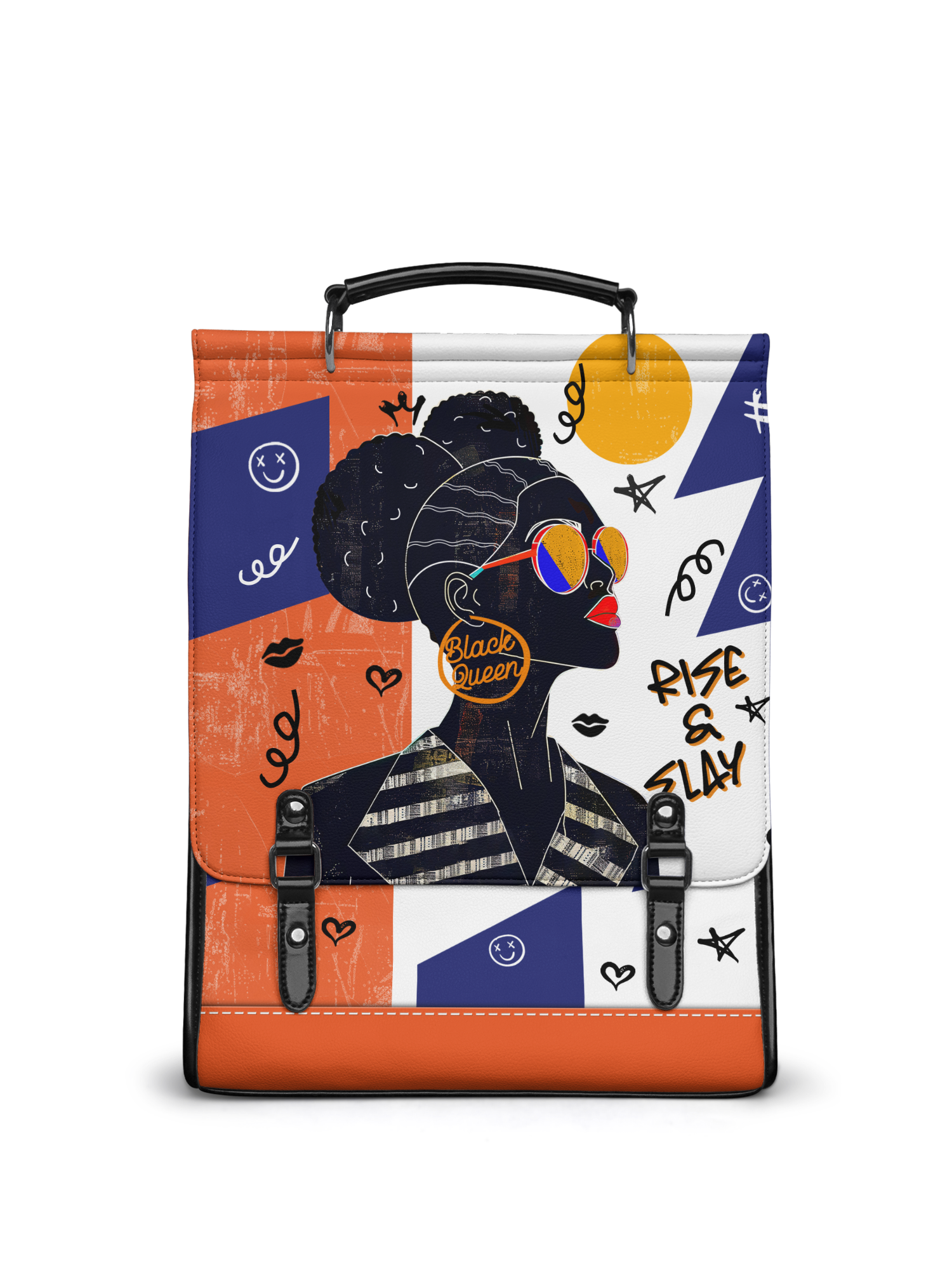 "Sanaa" Salt Pop Leather Backpack