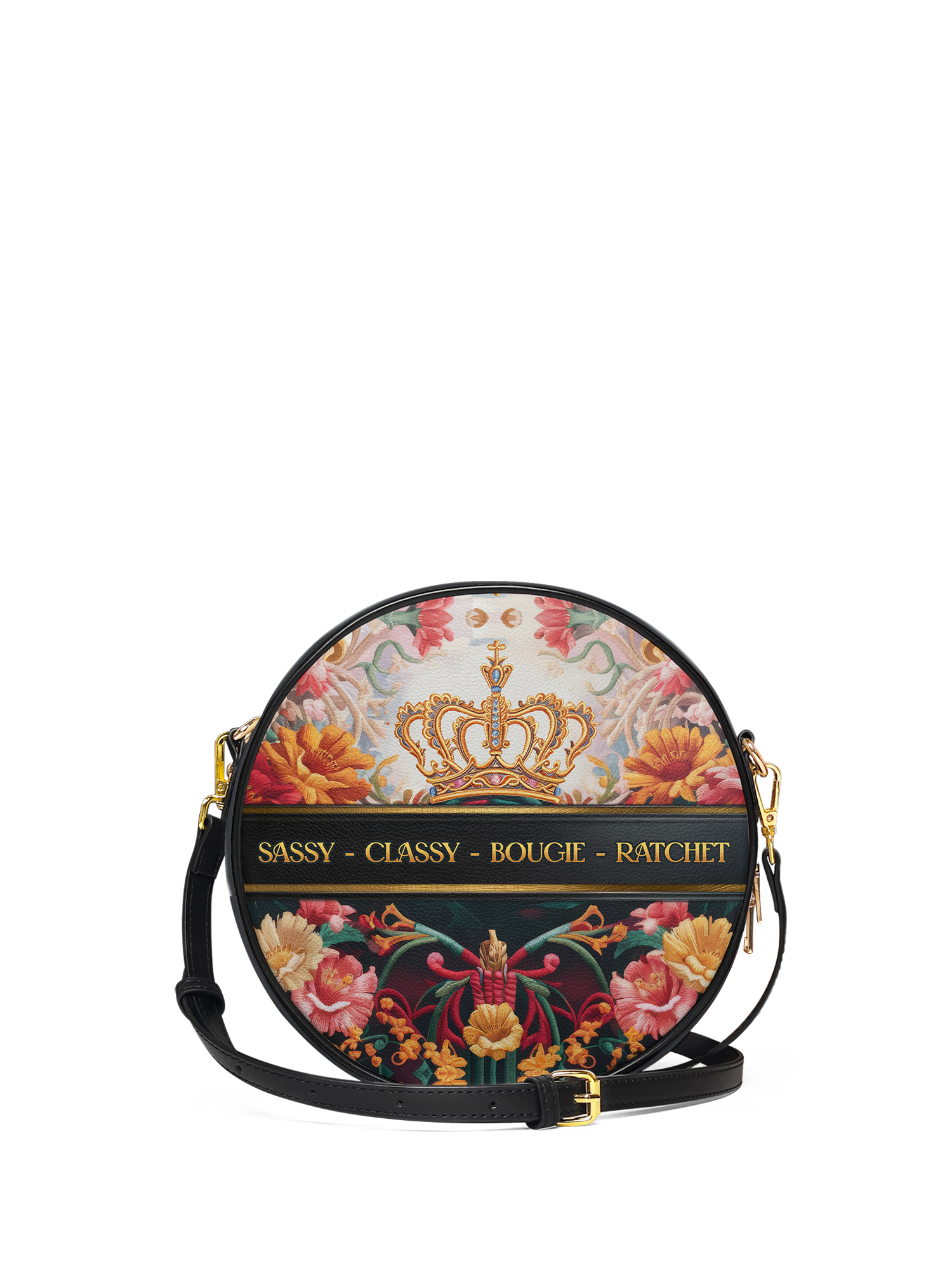 "Naija Royale" Circle Crossbody Bag