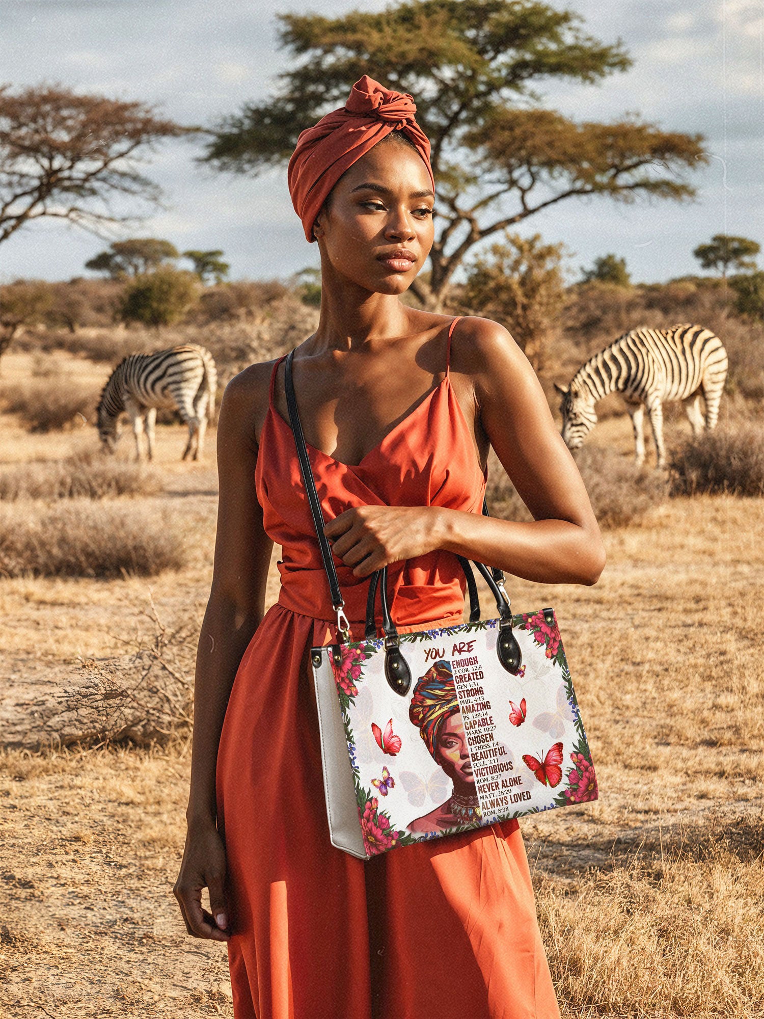 "Imani" Dove White Leather Handbag