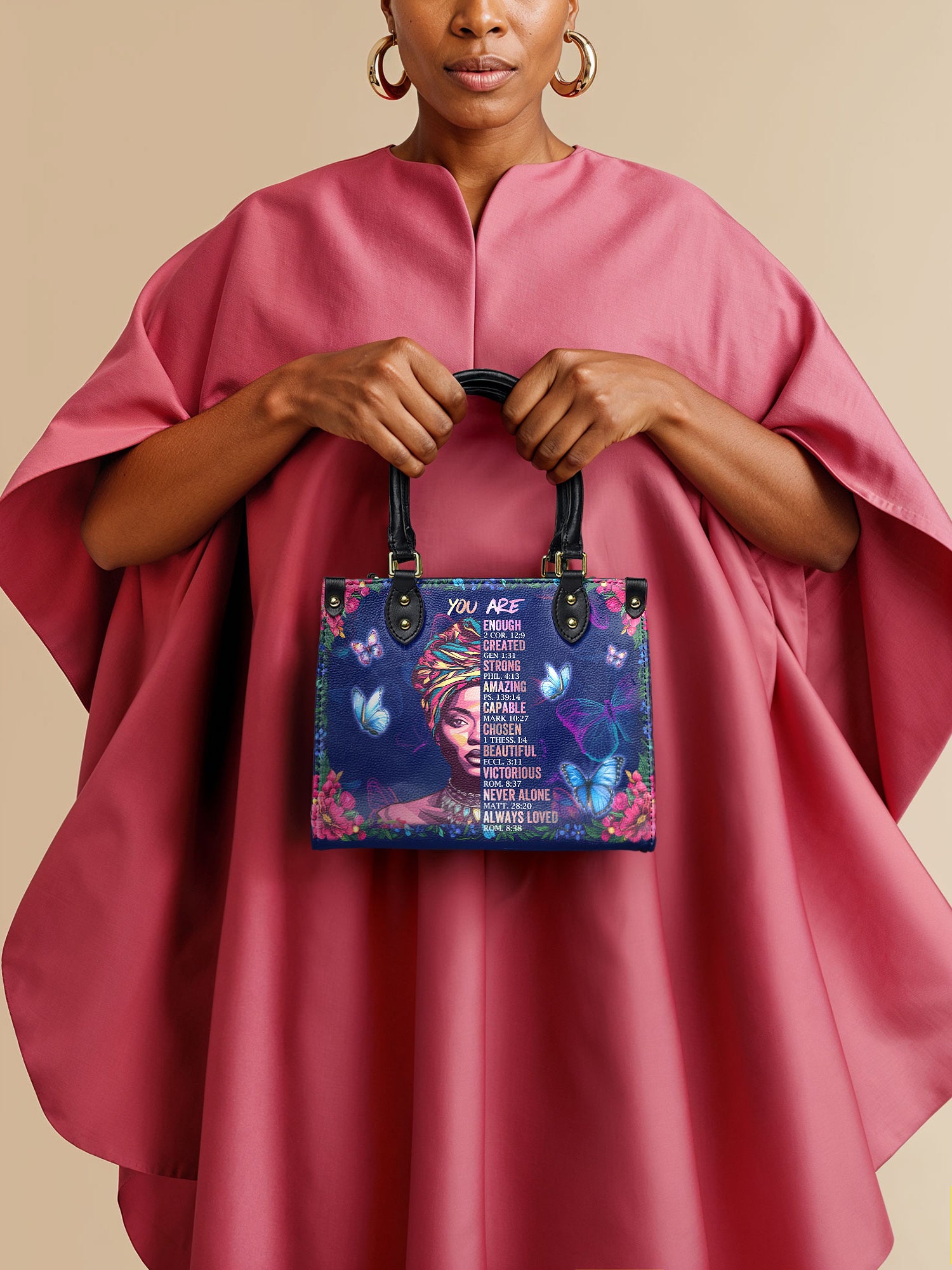"Imani" Blue Orchid Small Leather Handbag Deal