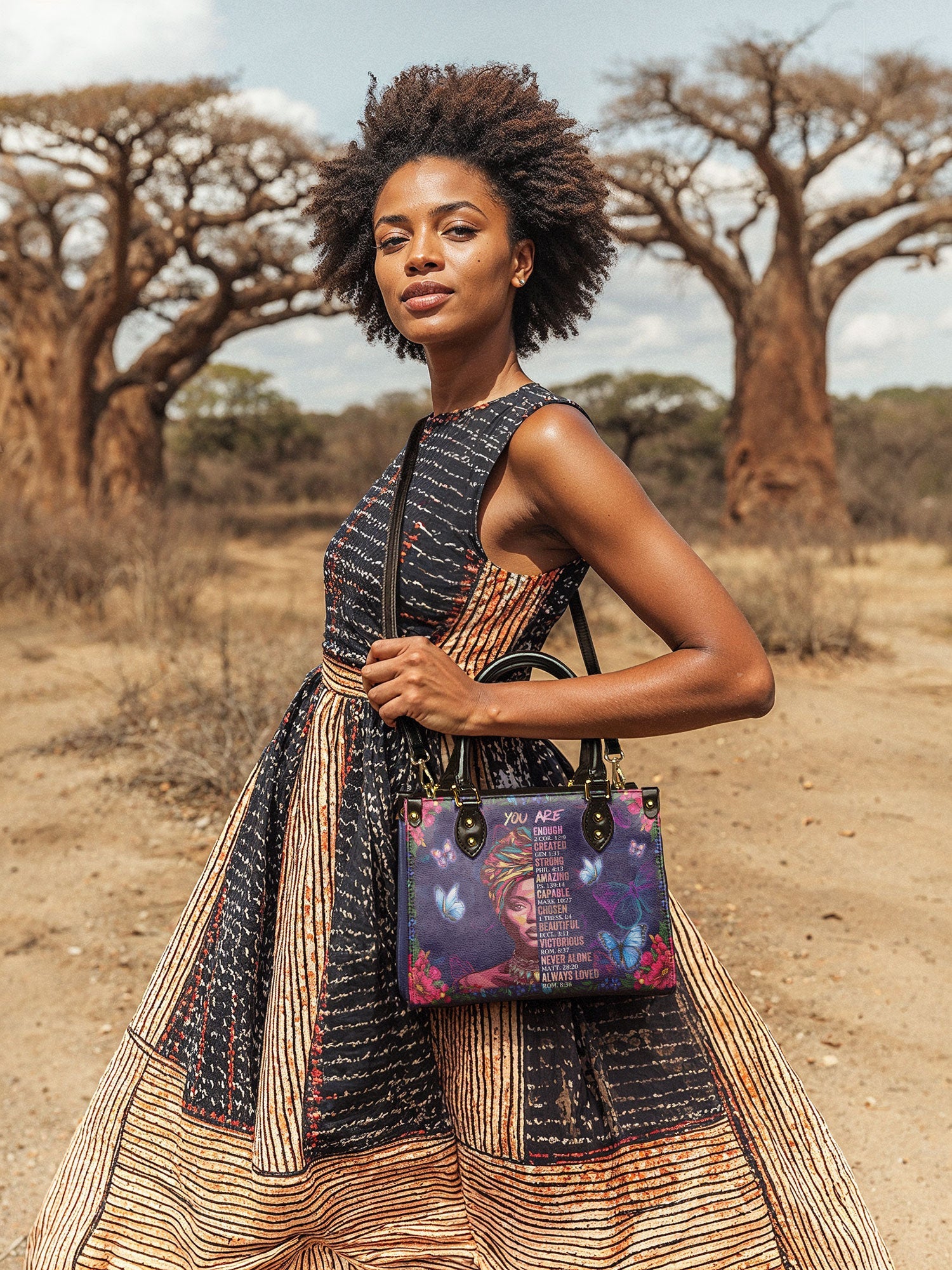 "Imani" Blue Orchid The Signature Trio Bundle - Small Leather Handbag