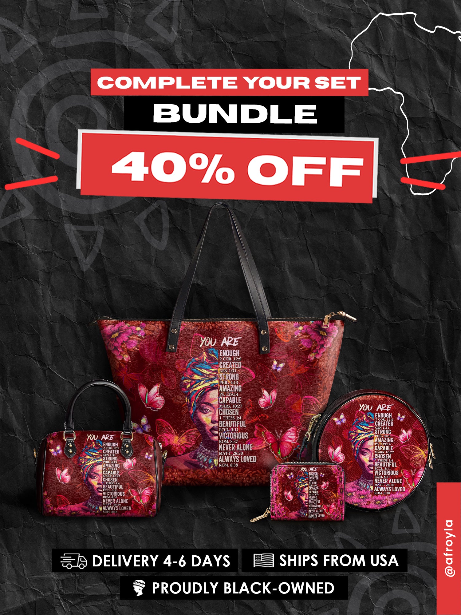 "Imani" Pomegranate Red Complete Your Set Bundle