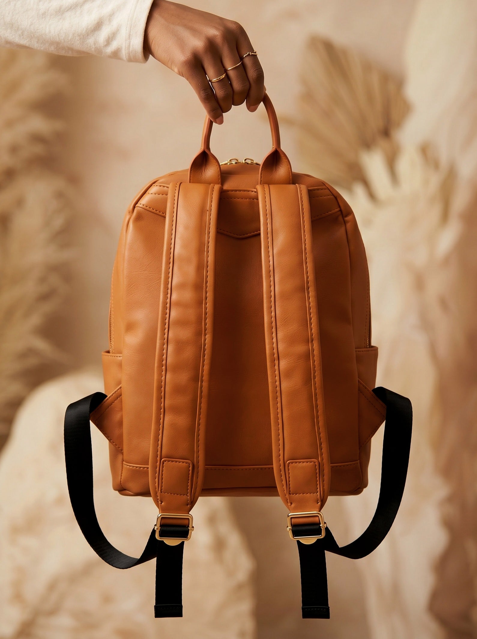 "Kora" Brown Leather Backpack