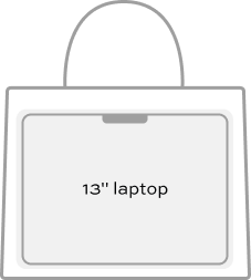 Roomy enough for a laptop, notebooks & daily essentials.