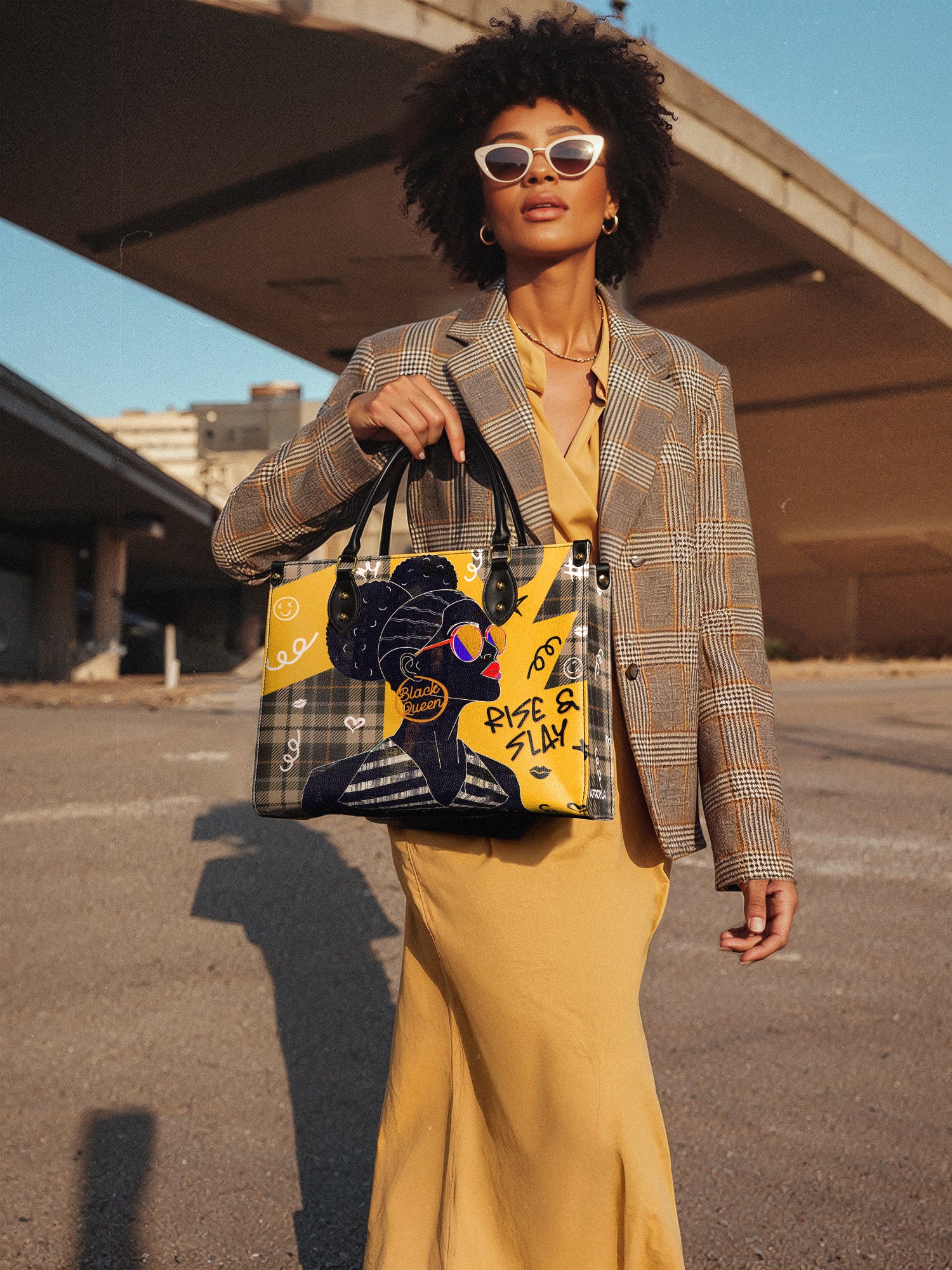 "Sanaa" Cornbread Leather Handbag