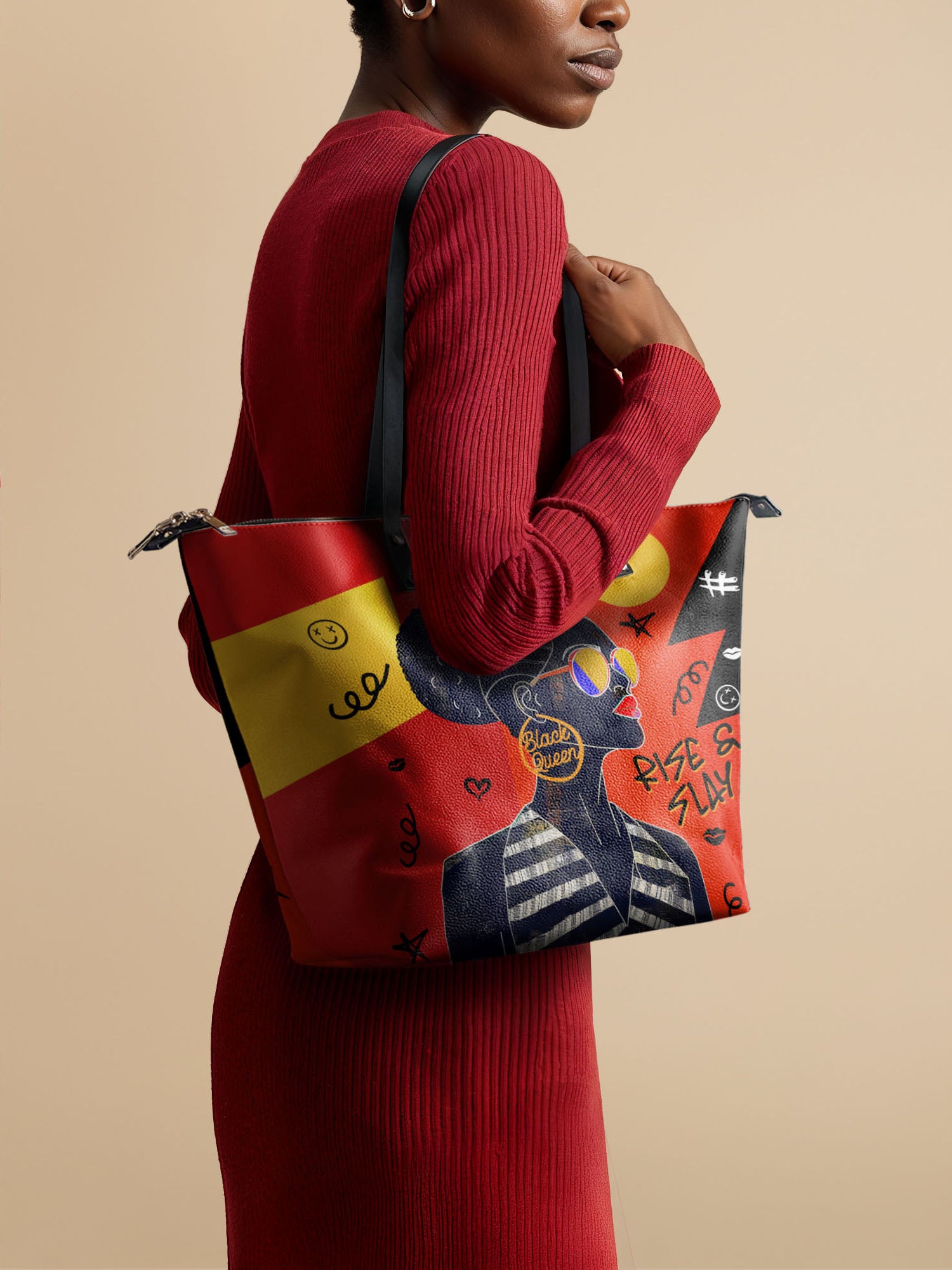 "Sanaa" Paprika Leather Tote Bag Deal
