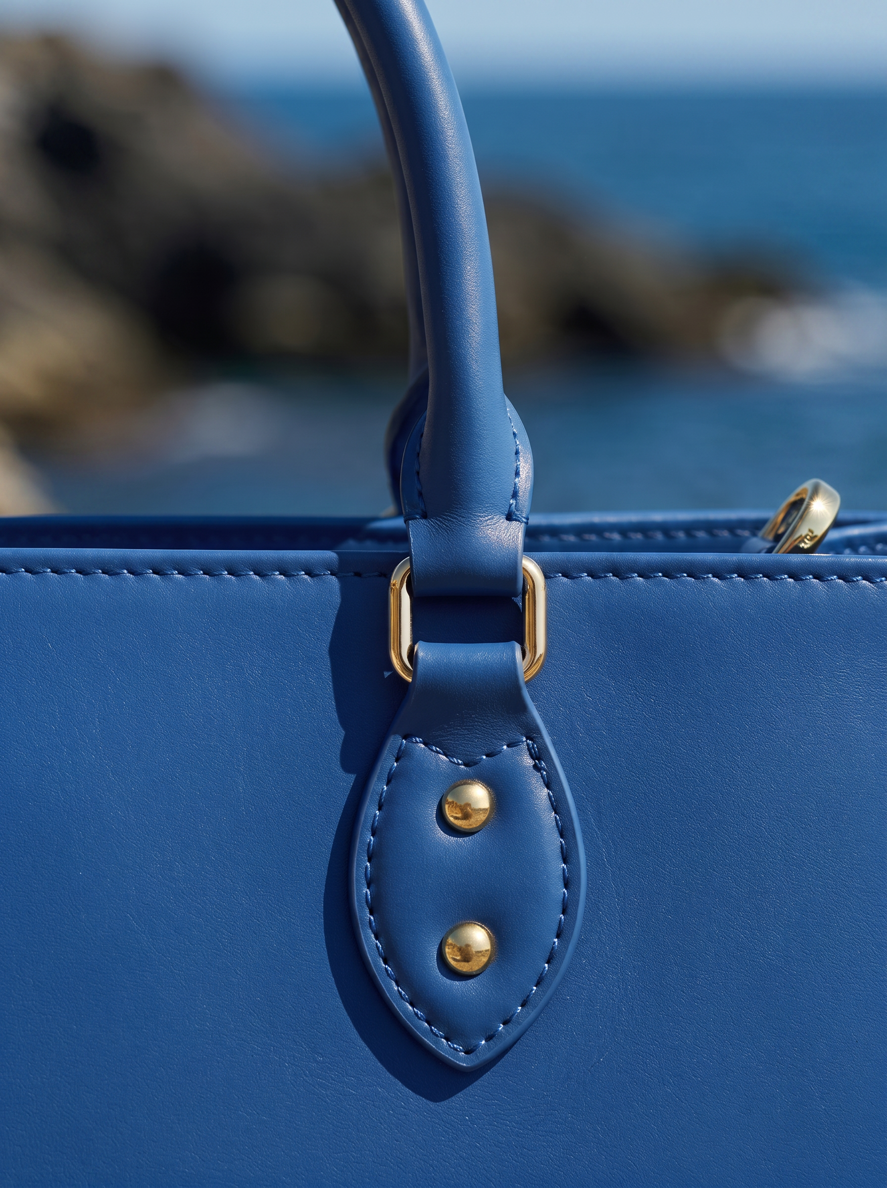 "Serwa" Cobalt Blue Leather Handbag