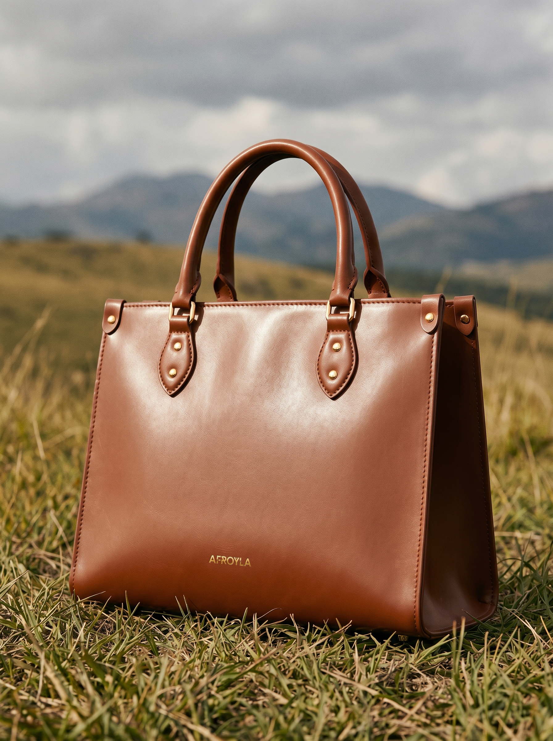 "Serwa" Brown Leather Handbag