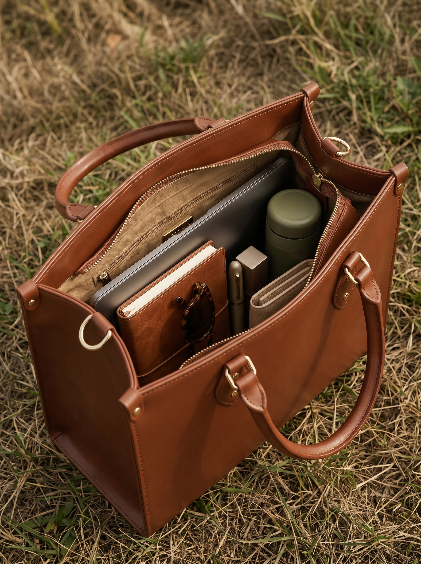 "Serwa" Brown Leather Handbag