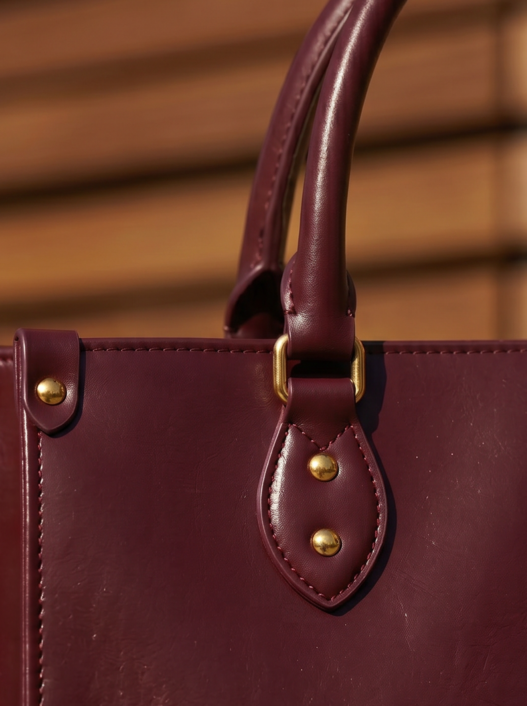 "Serwa" Oxblood Red Leather Handbag