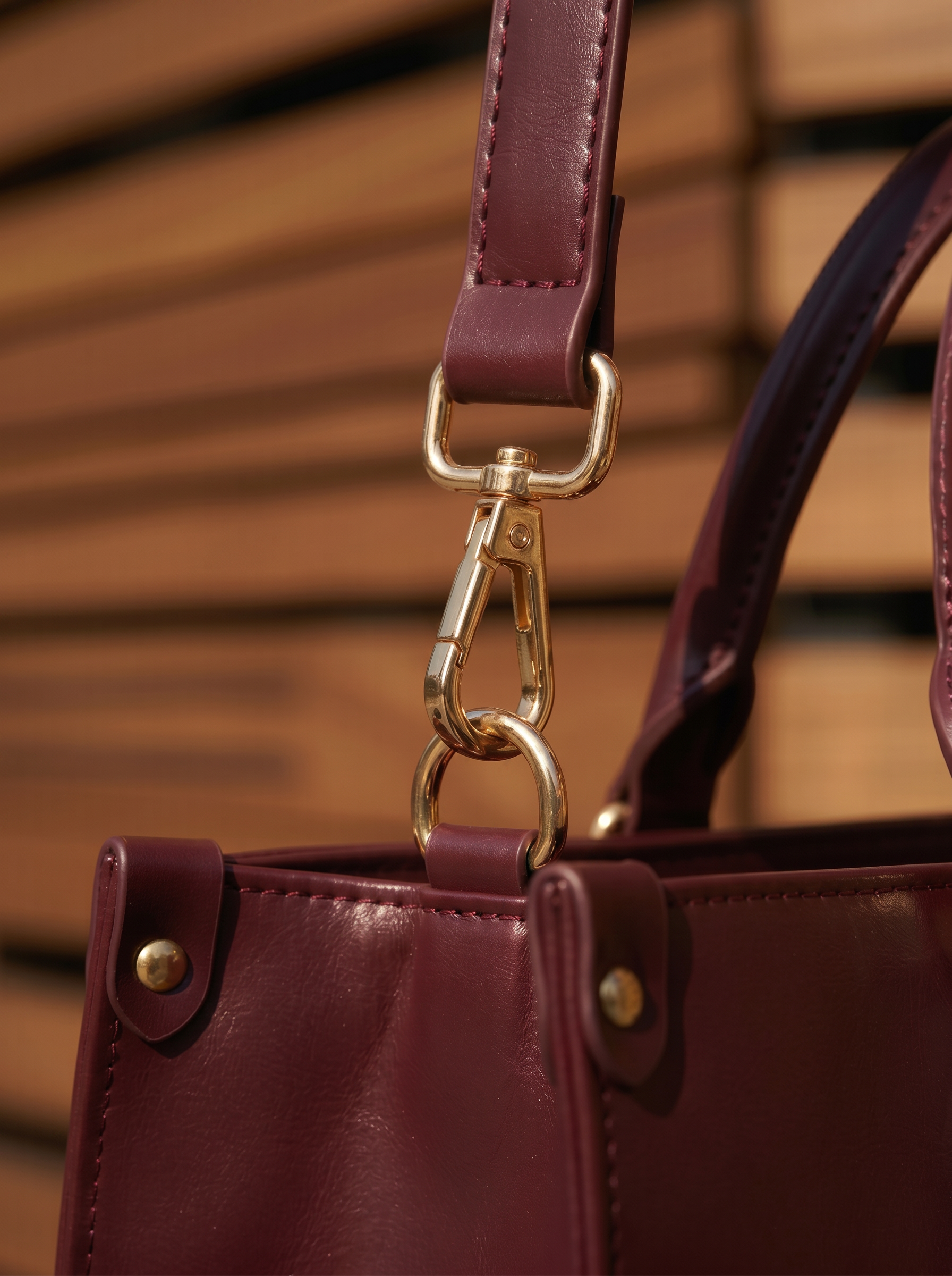 "Serwa" Oxblood Red Leather Handbag
