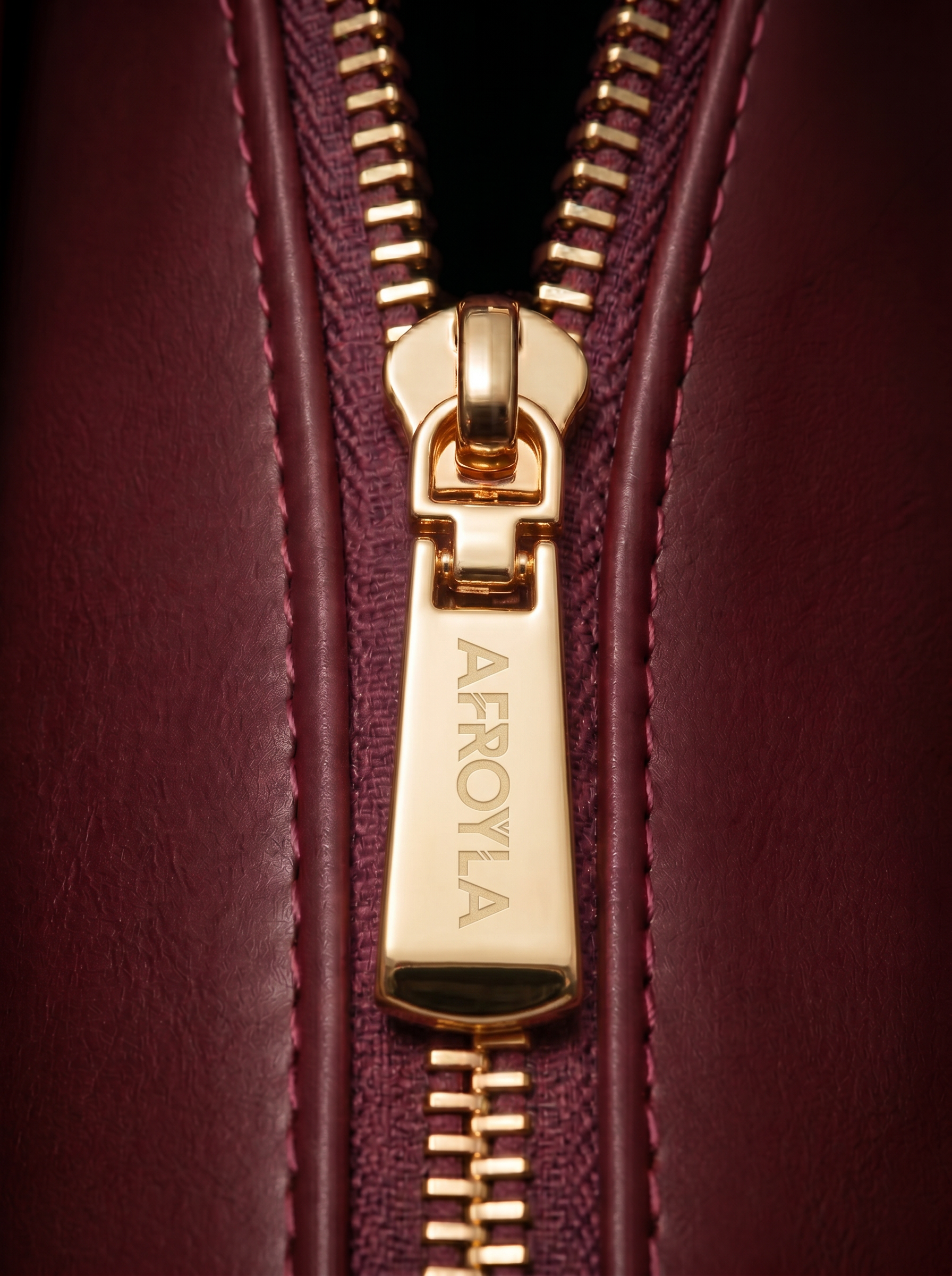 "Serwa" Oxblood Red Leather Handbag